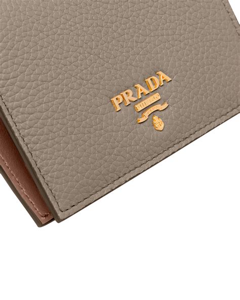 prada small leather wallet|leather wallet Prada price.